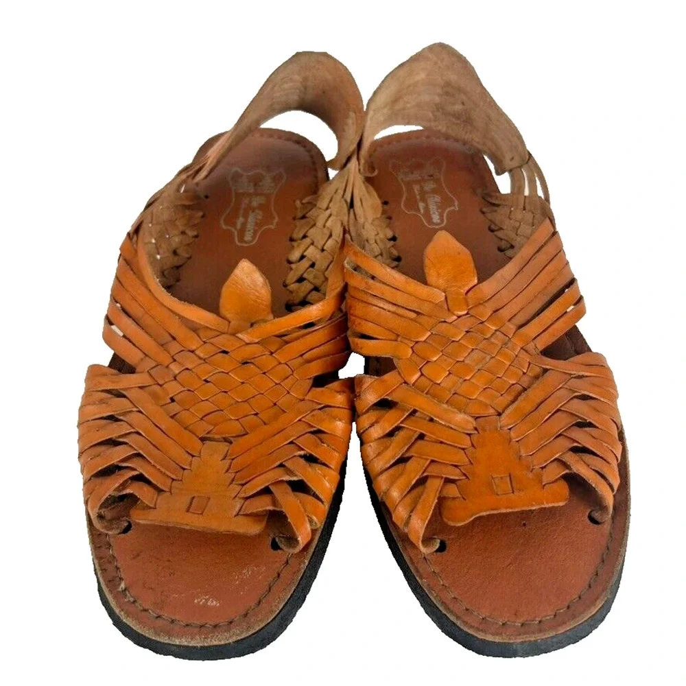 De Clasico Mexican Huarache Sandals Light Brown Men’s Size 9 Tire tread Casual